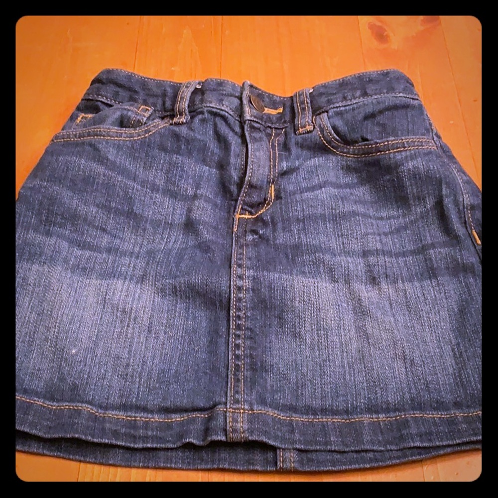 Old navy blue jean skirt